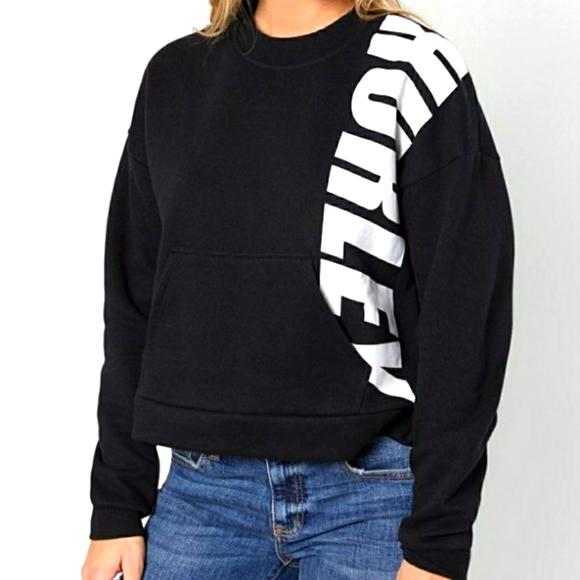 Hurley Sport Block Black Women's Fleece Crew - Picture 3 of 3